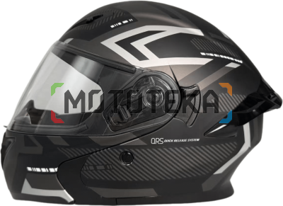 Шлем мото интеграл Helmet TQ 901 чёрный/белый XL